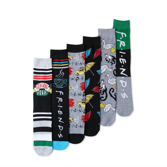 Accessories - 6 Pairs New "Friends" Crew Socks